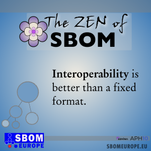 Interoperability is better than a fixed format